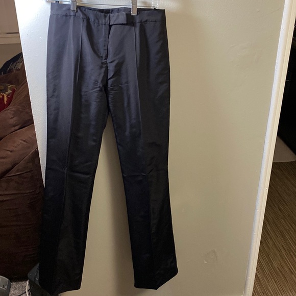 Black Alexander McQueen silk slacks NWOT